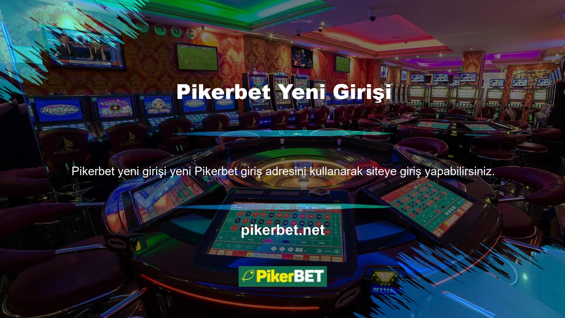 Pikerbet kaydolmak, size sitedeki birçok casino oyununa hak verir